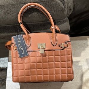 Tan Quilted Women's Handbag